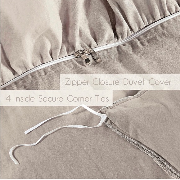 Queen's House Ruffled Duvet Cover,3 Pieces Shabby Boho Chic Farmhouse Bedding - Picture 4 of 6